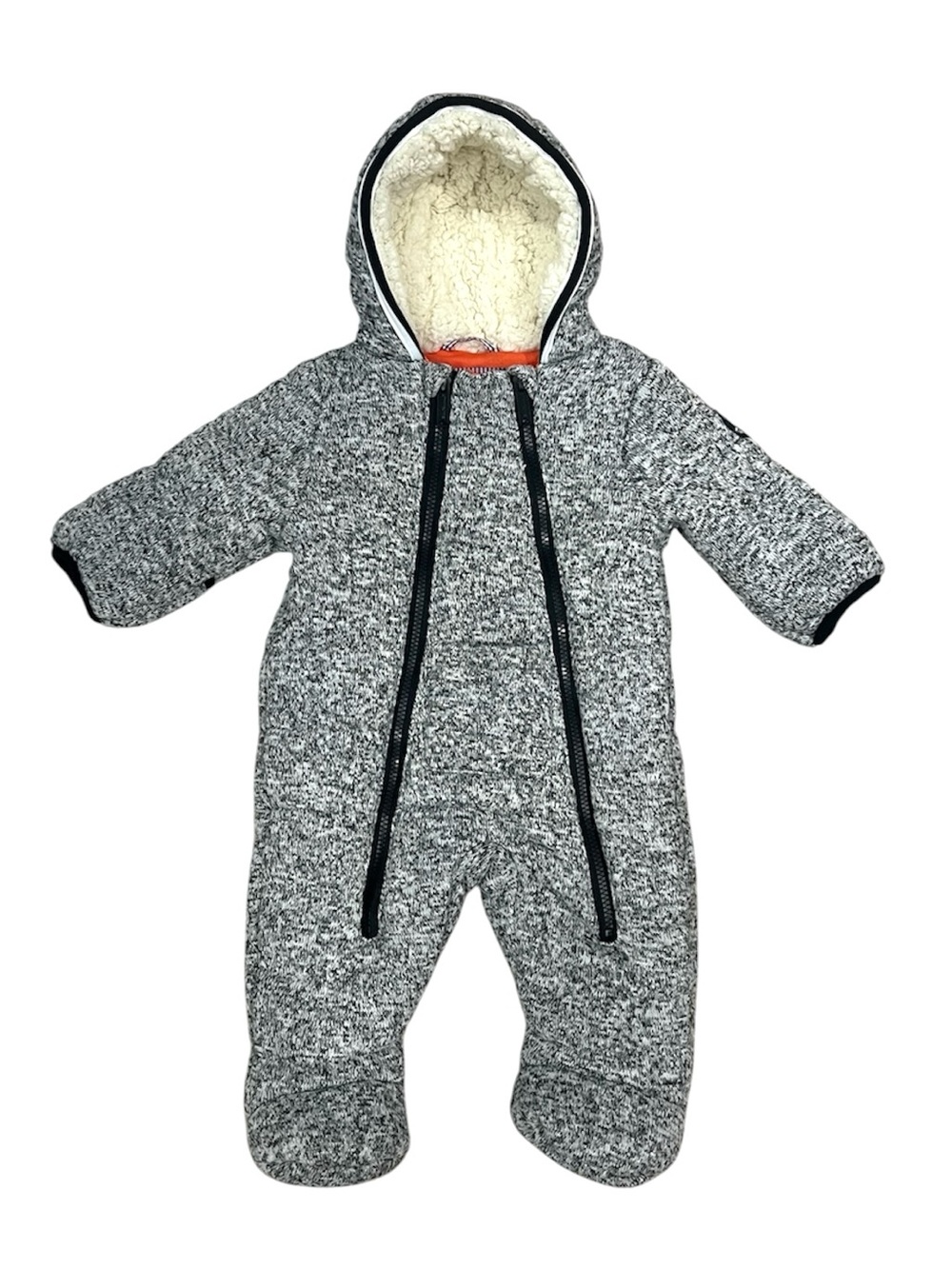 Ben Sherman Hooded Sherpa Lined Knit One-Piece Coverall Snow Suit Pram 6-9M